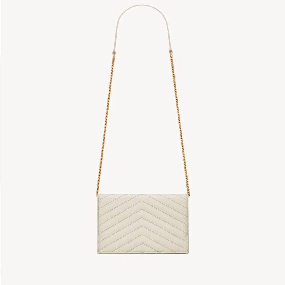 Yves Saint Laurent Ivory Quilted Crossbody Bag - Picture 5 of 9